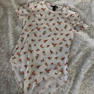 White floral bodysuit